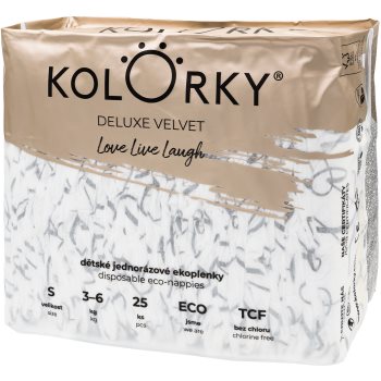 Kolorky Deluxe Velvet Love Live Laugh scutece ECO de unică folosință - imagine 2